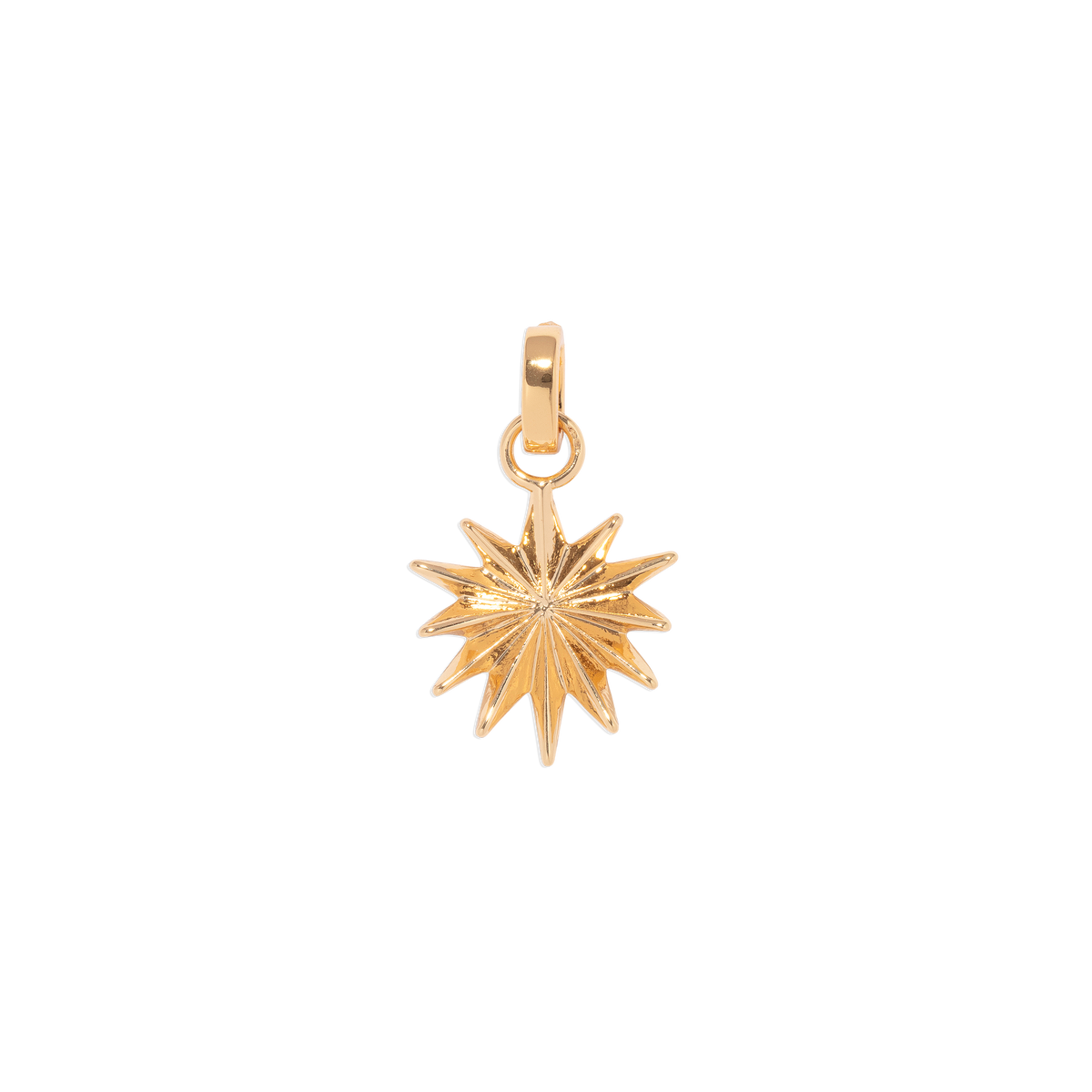 Gold Starburst Charm Pendant - Loren Hope