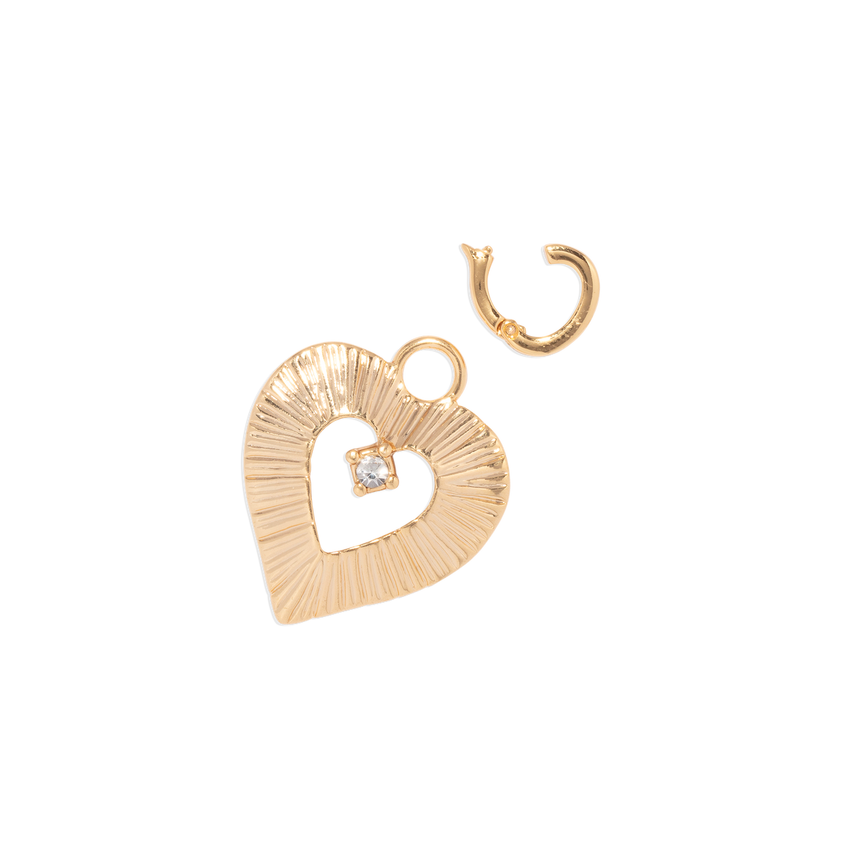 Gold Heart Charm Pendant - Loren Hope