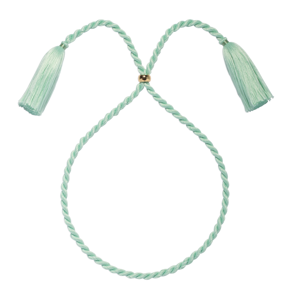 Marina Silk Cord Necklace in Aqua - Loren Hope