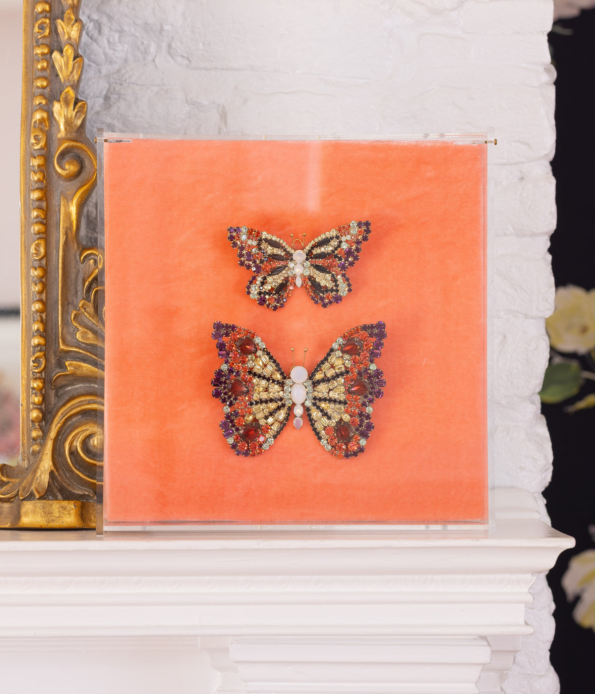 Butterfly Duo in Jonquil / Jet / White Opal