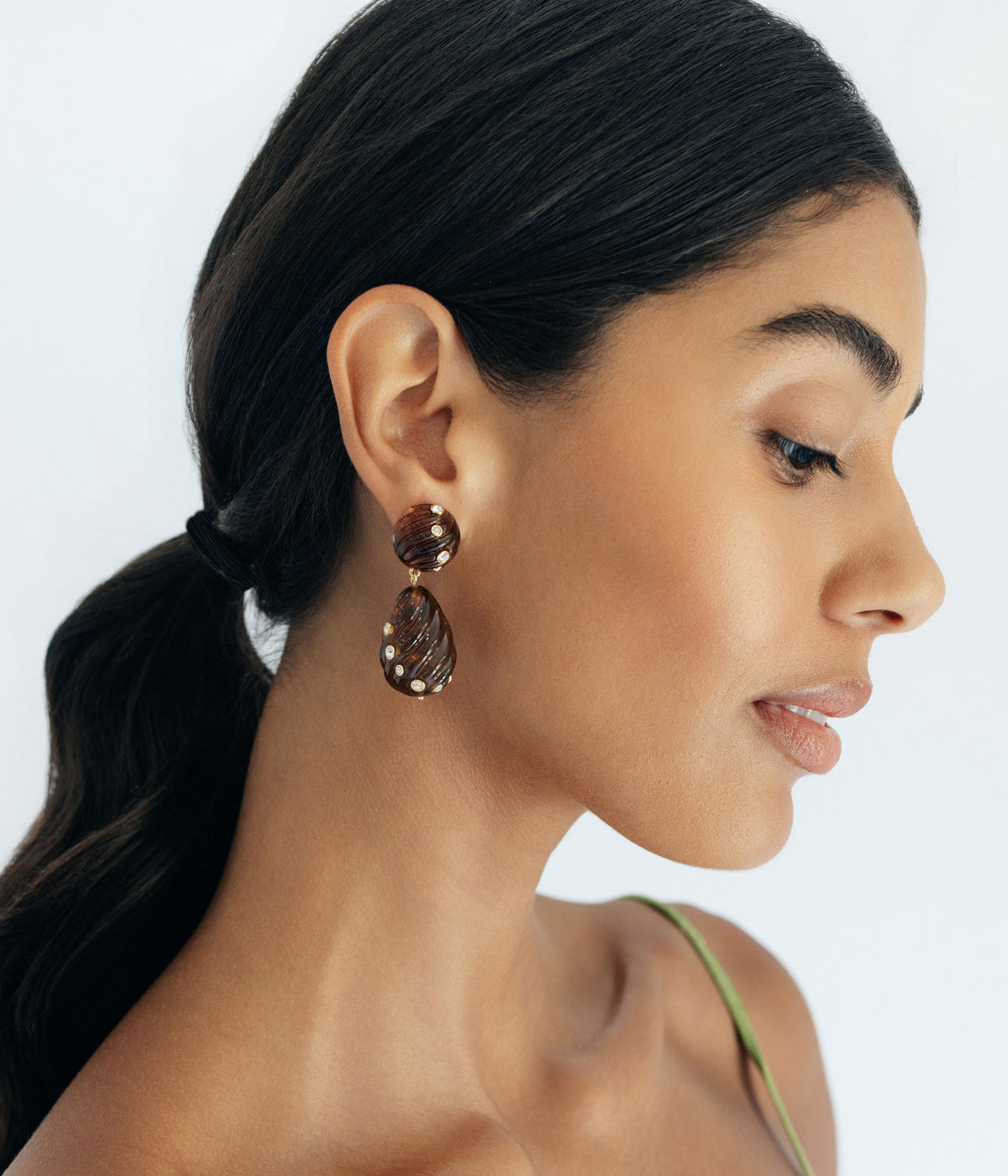Raeni Drop Earrings in Tortoise - Loren Hope