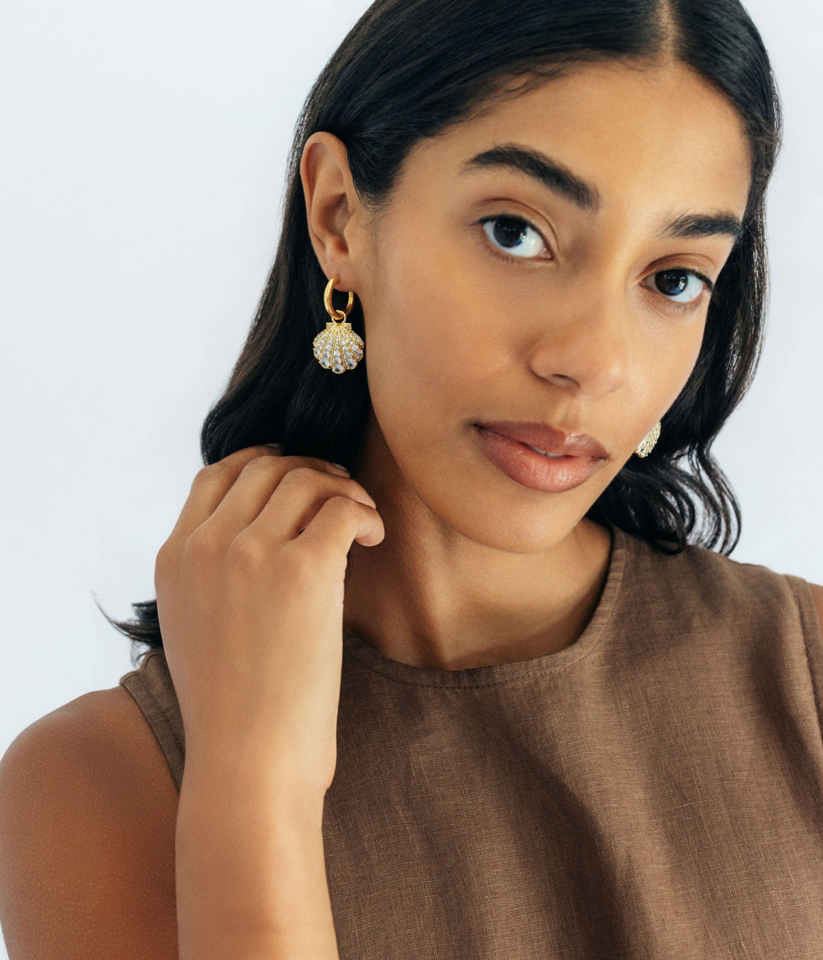 Darya Shell Huggie Charms - Loren Hope