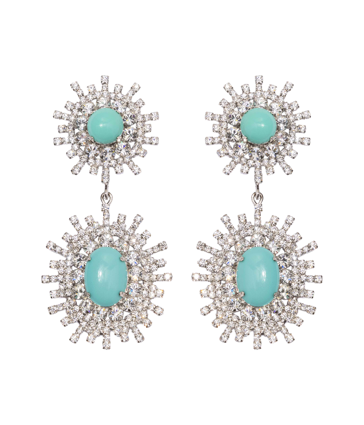 Stevie Statement Earrings in Turquoise - Loren Hope