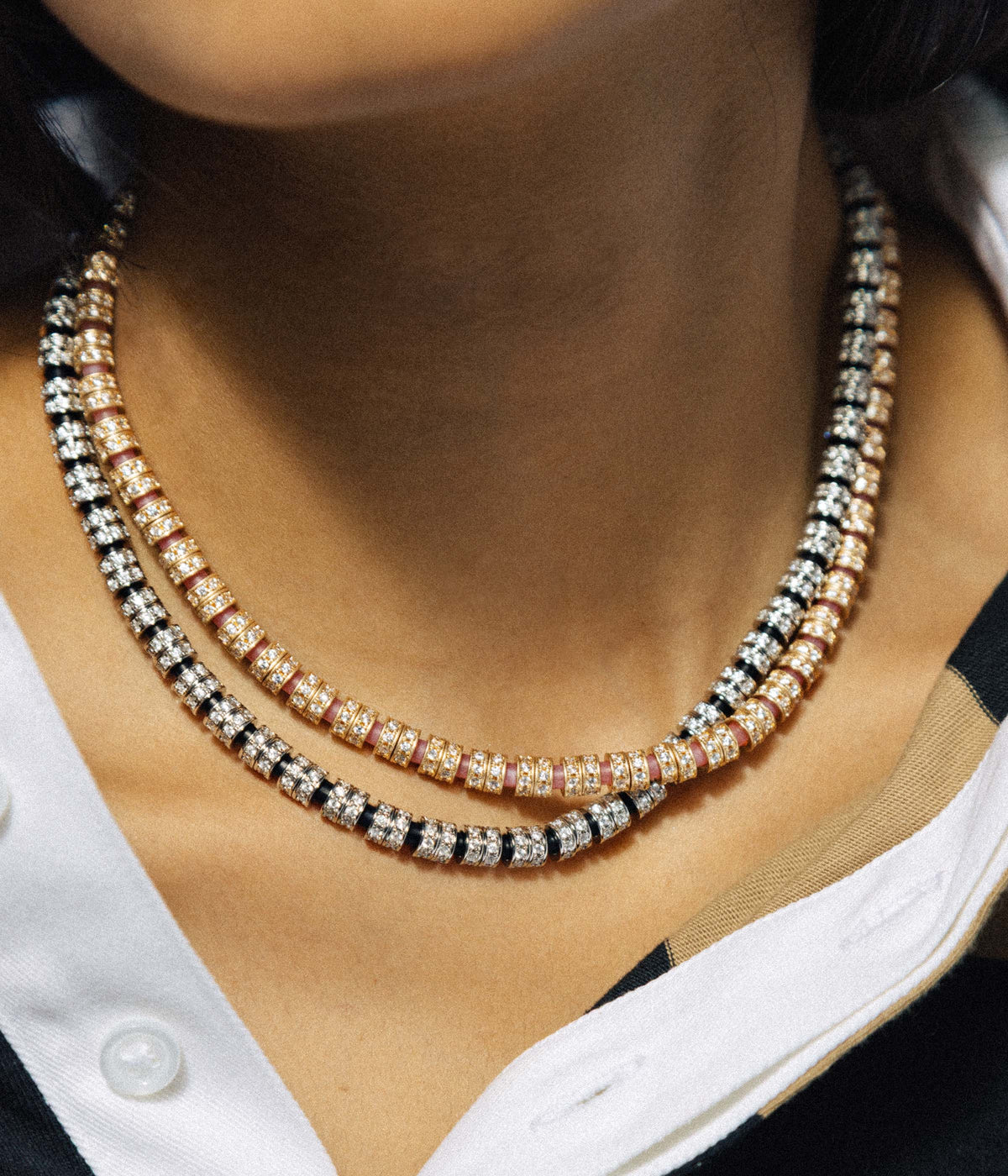 Manon Slider Necklace in Coral - Loren Hope