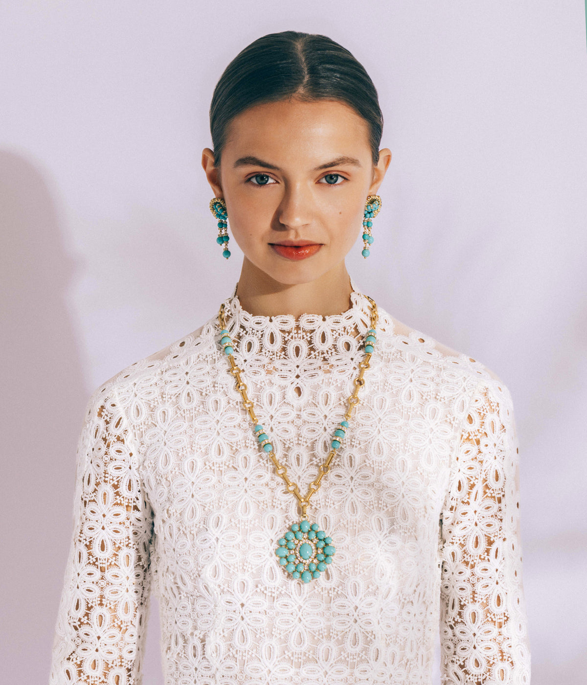 Marcella Necklace in Turquoise - Loren Hope