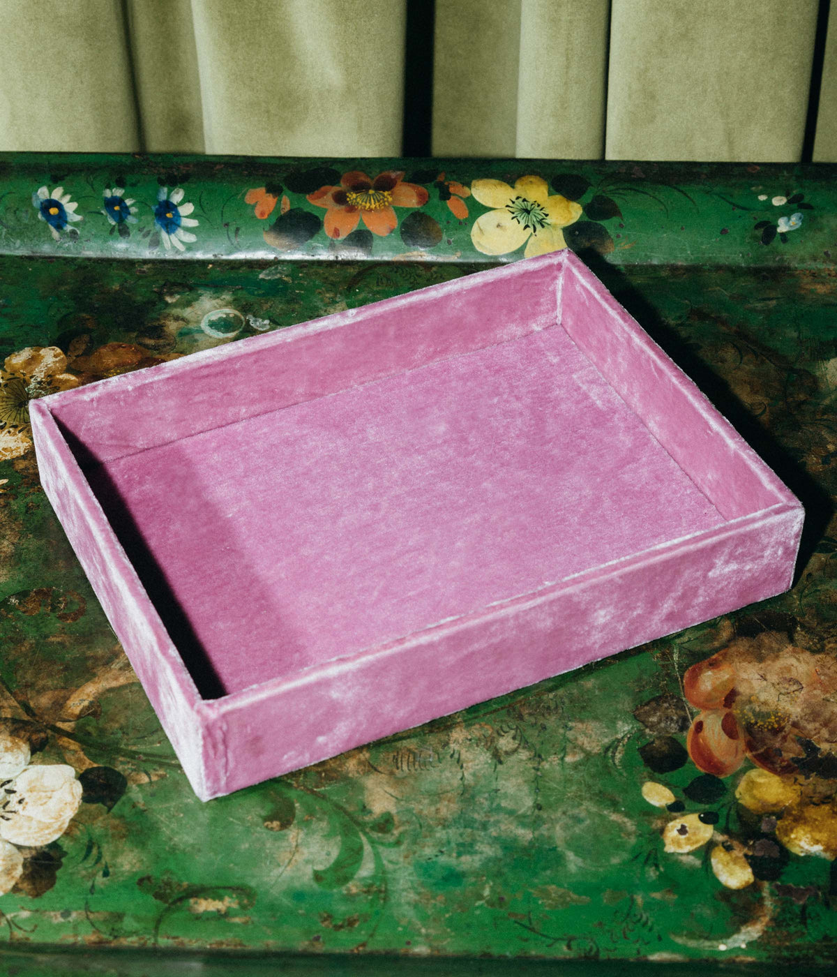 Stackable Silk Velvet Jewelry Tray in Berry - Loren Hope