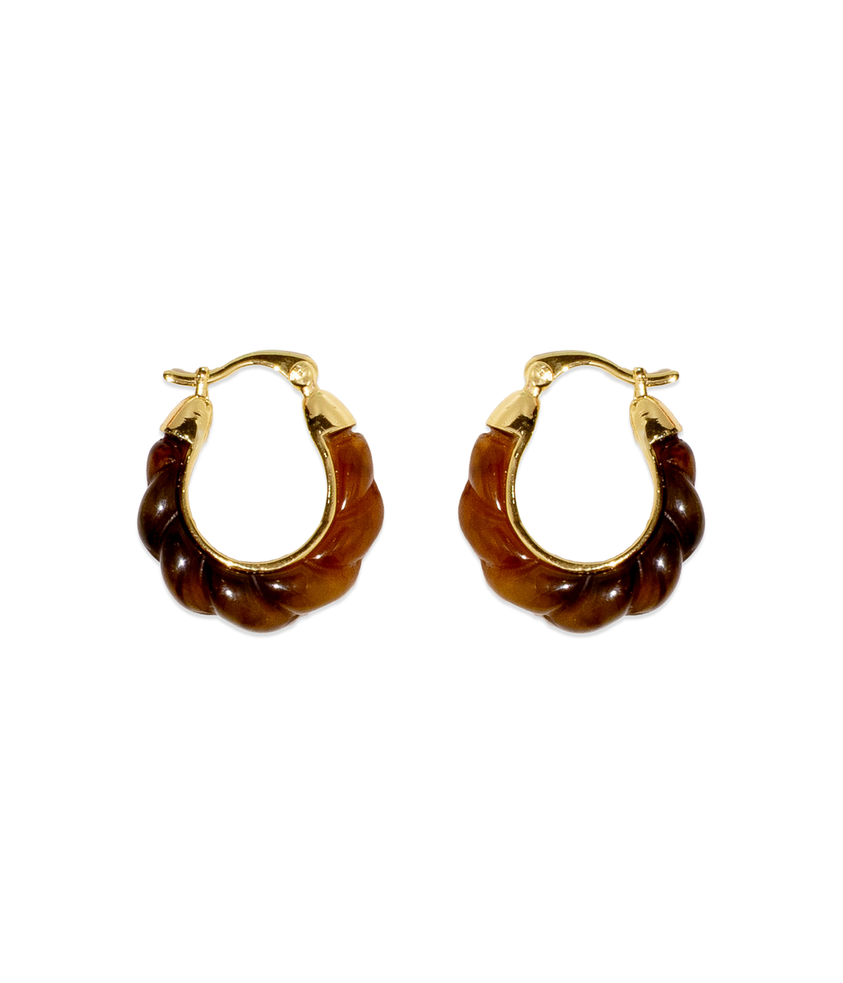 Alani Hoop Earrings in Tortoise - Loren Hope