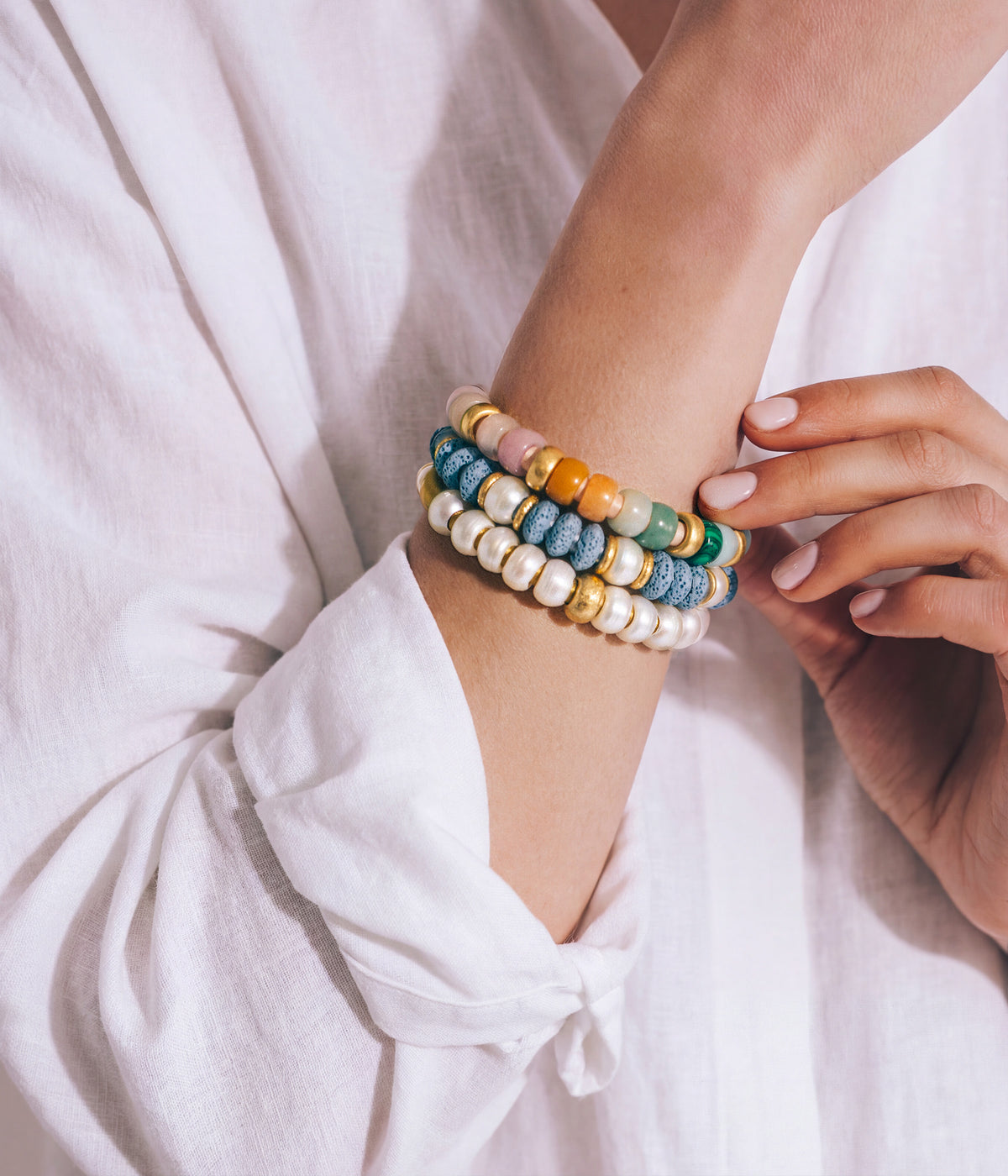 Winslow Bracelet in Pearl - Loren Hope