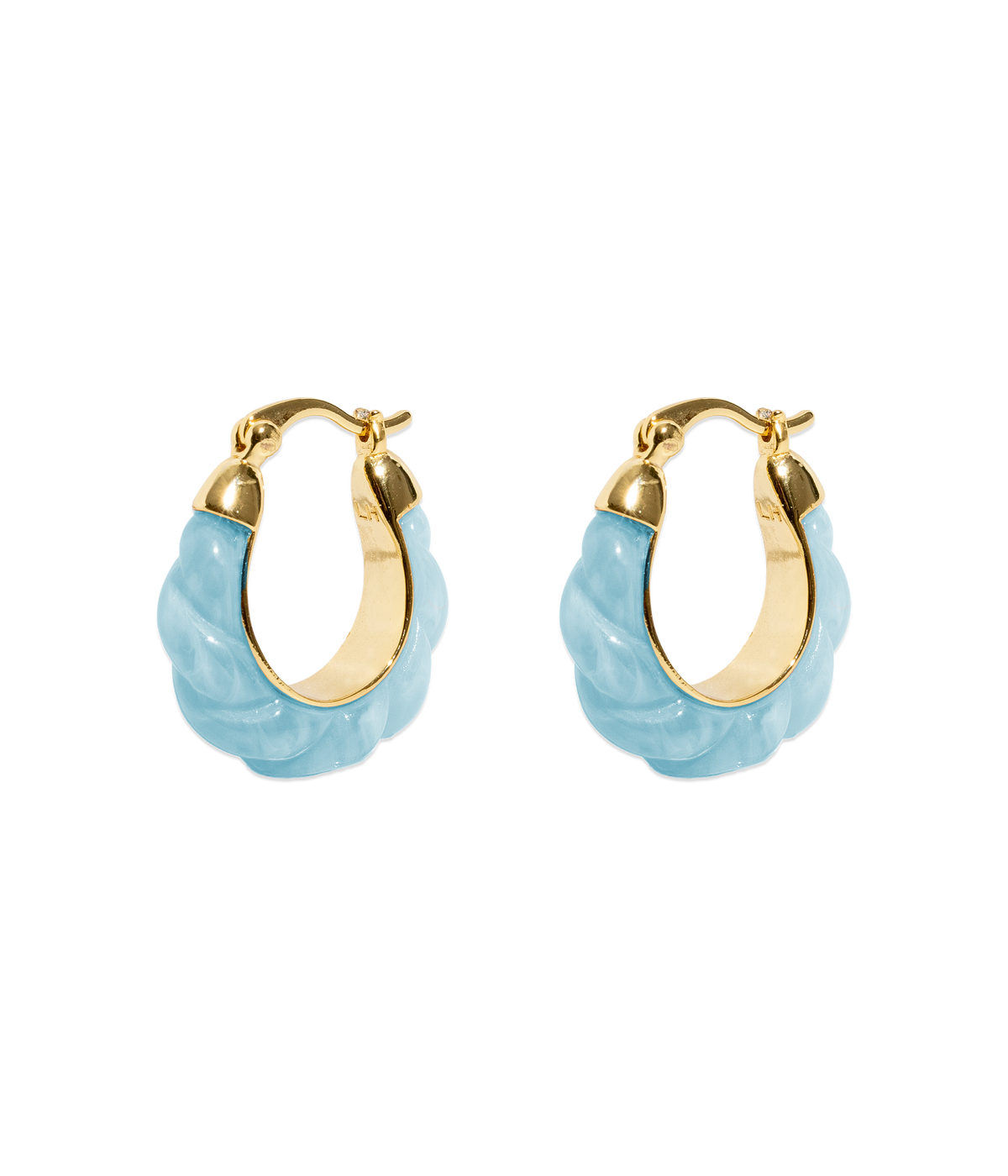 Alani Hoop Earrings in Turquoise - Loren Hope