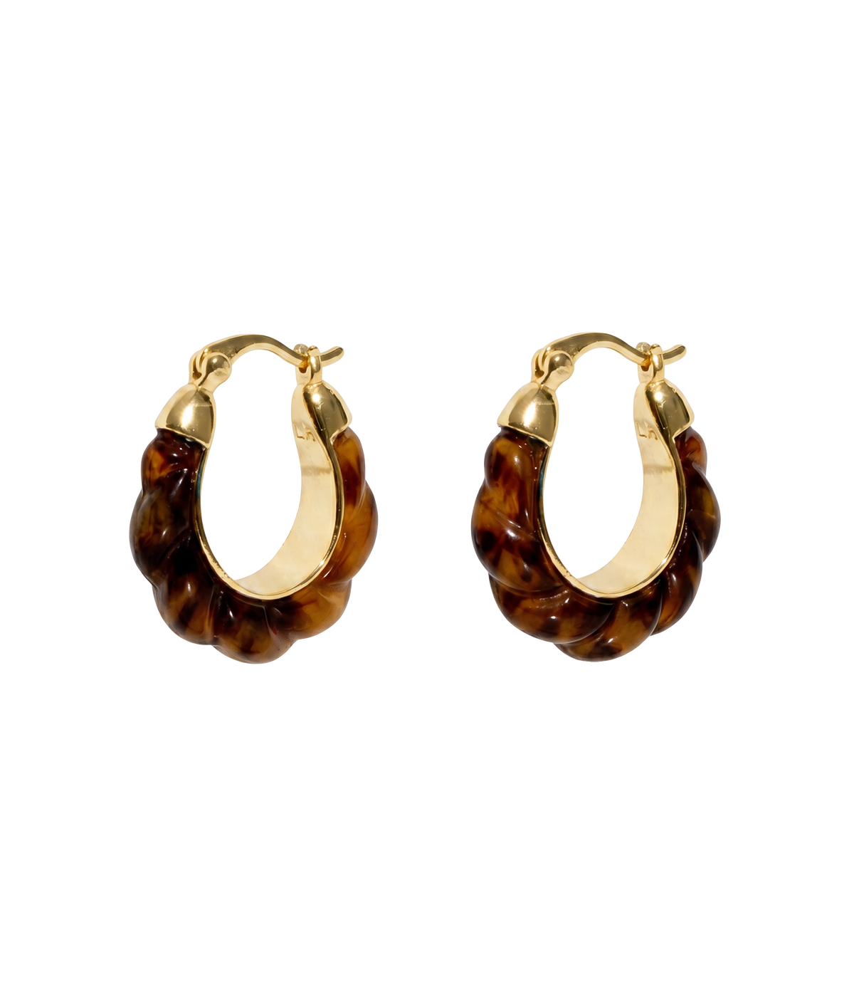 Alani Hoop Earrings in Tortoise - Loren Hope