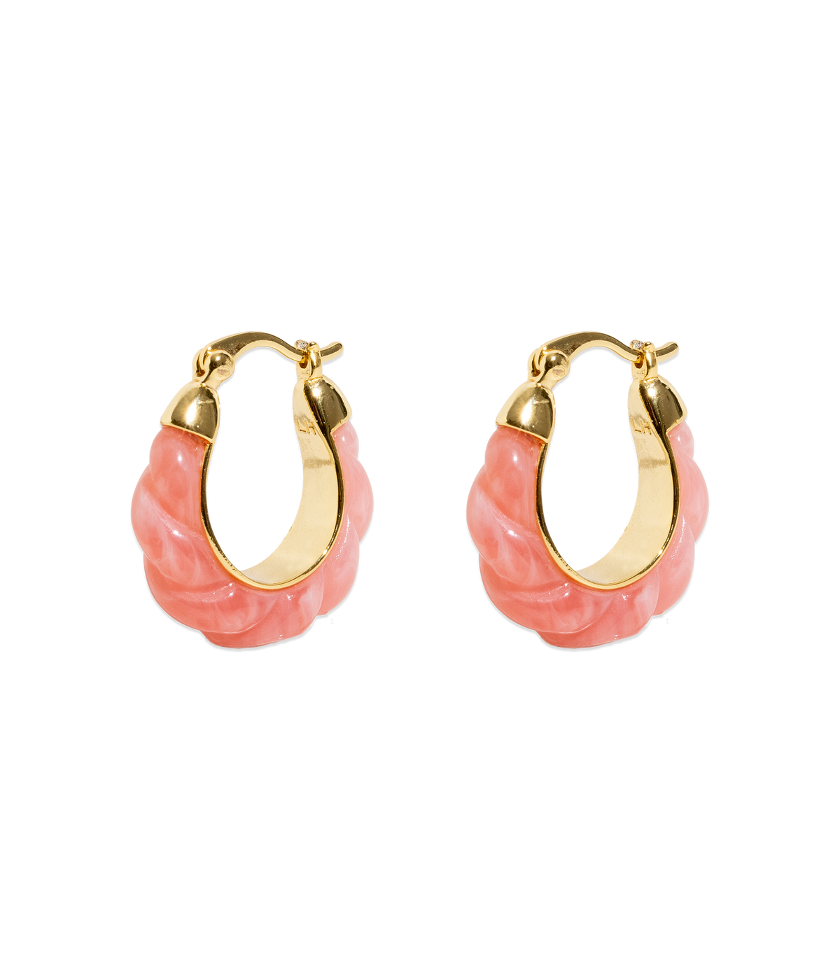 Alani Hoop Earrings in Pink - Loren Hope