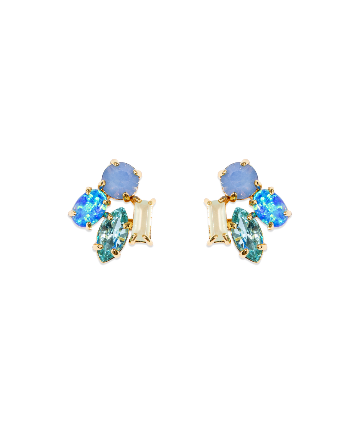Ridley Stud Earrings in Blue - Loren Hope